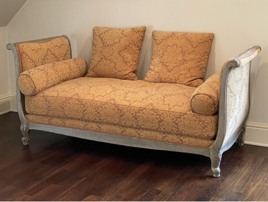 Antique French Daybed In Beautiful Old Paint