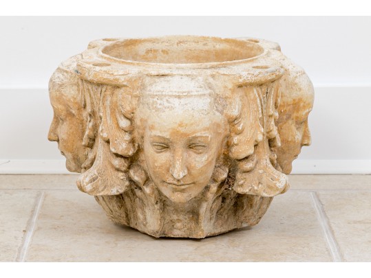 Ornate Terracotta Garden Urn