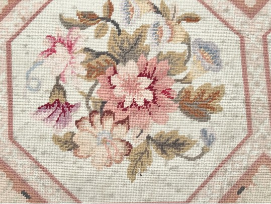 Vintage Hand Woven Wool Aubusson Carpet, 18'-3 1/2