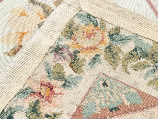 Vintage Hand Woven Wool Aubusson Carpet, 18'-3 1/2