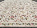 Vintage Hand Woven Wool Aubusson Carpet, 18'-3 1/2