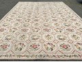 Vintage Hand Woven Wool Aubusson Carpet, 18'-3 1/2