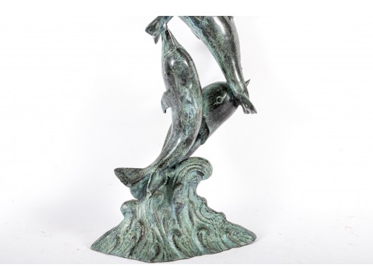 Brass Dolphin Sculpture