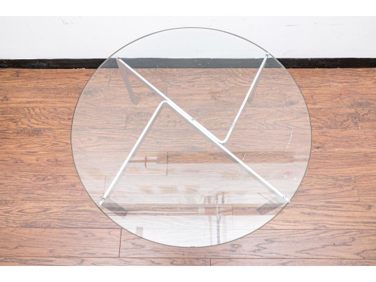 Mid Century Glass-Top Coffee Table