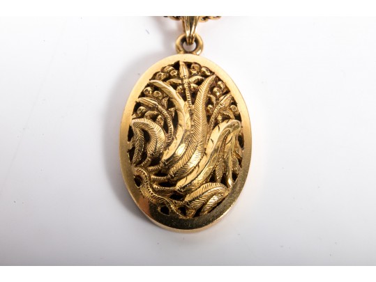 18k Yellow Gold Pendant Necklace