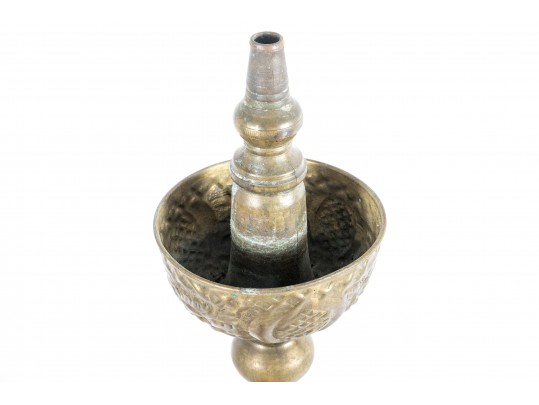 Vintage Brass And Glass Hookah