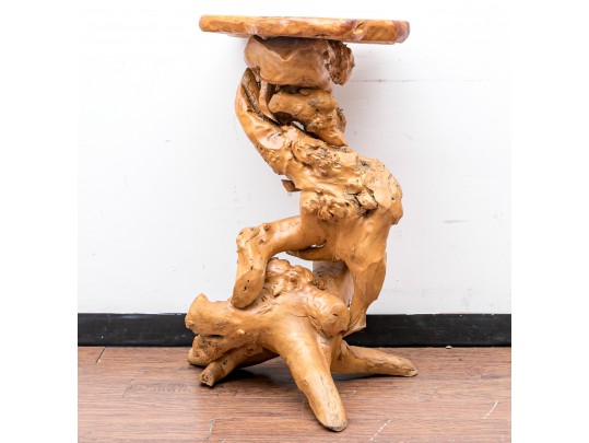 Impressive Knotty Wood Stand