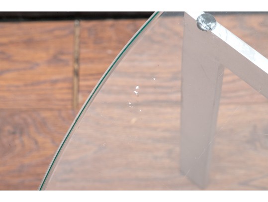 Mid Century Glass-Top Coffee Table