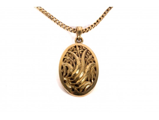18k Yellow Gold Pendant Necklace