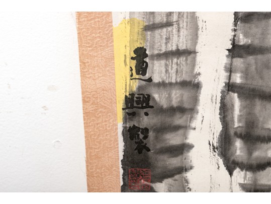 Charming Asian Ink Scroll Painting, Three Fashionable Women