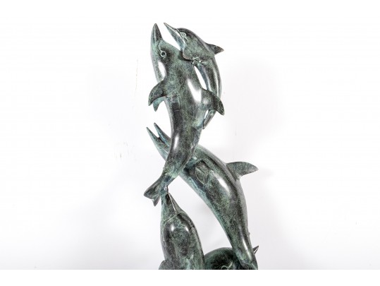 Brass Dolphin Sculpture