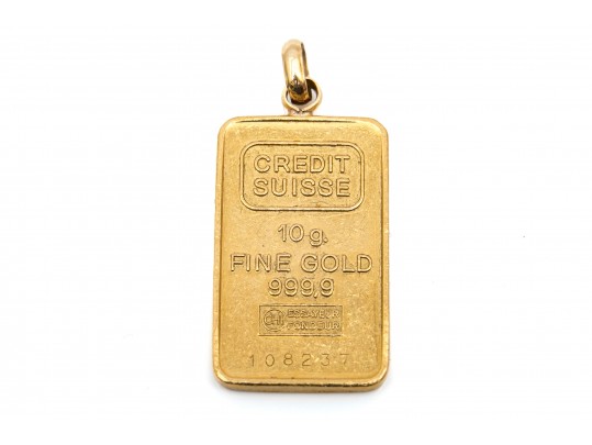 Credit Suisse 10g Fine Gold 999,9 Bullion Pendant