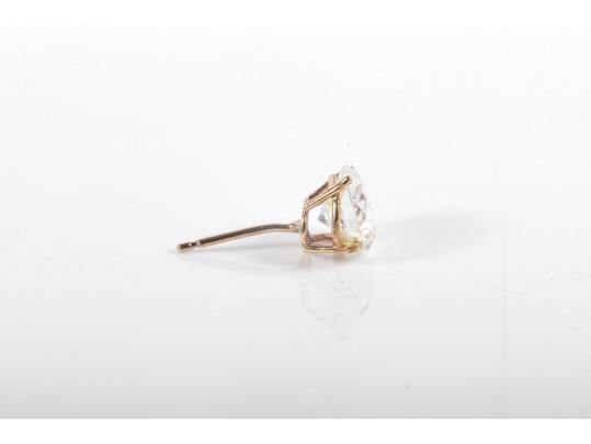 14k Yellow Gold CZ Stud Earrings