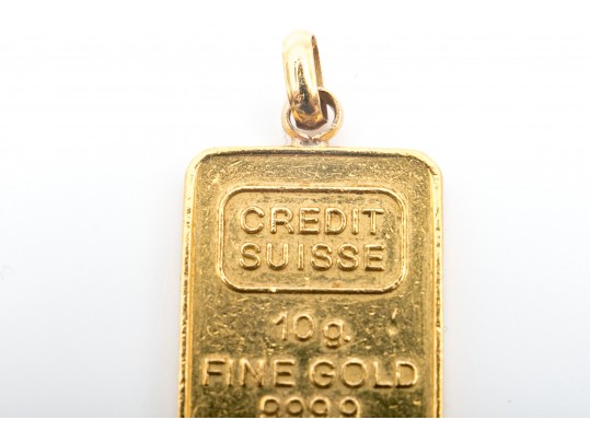Credit Suisse 10g Fine Gold 999,9 Bullion Pendant