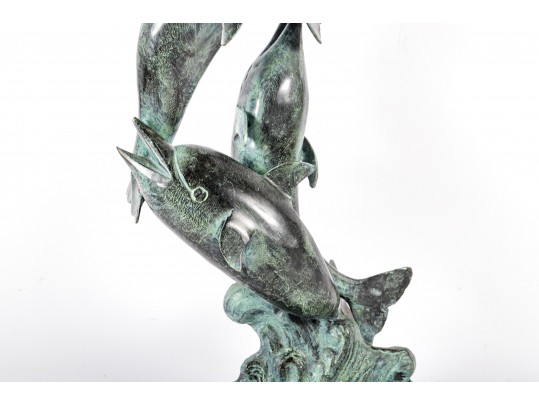 Brass Dolphin Sculpture