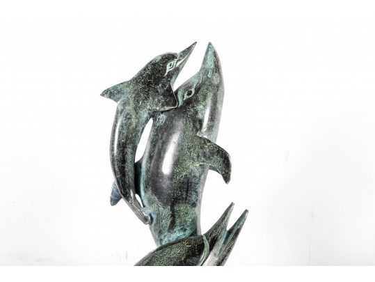 Brass Dolphin Sculpture