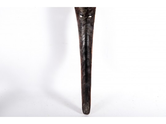 Tall Carved And Painted African Wood Mask