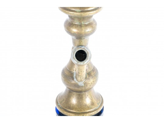 Vintage Brass And Glass Hookah