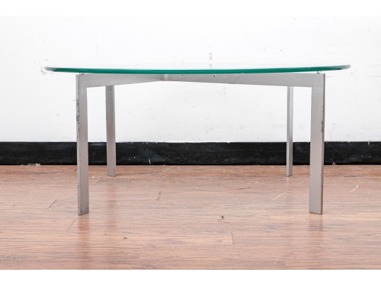 Mid Century Glass-Top Coffee Table