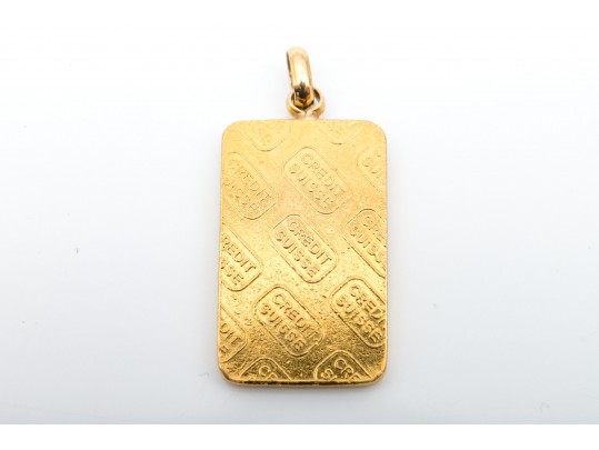 Credit Suisse 10g Fine Gold 999,9 Bullion Pendant