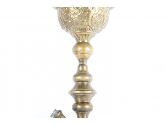 Vintage Brass And Glass Hookah