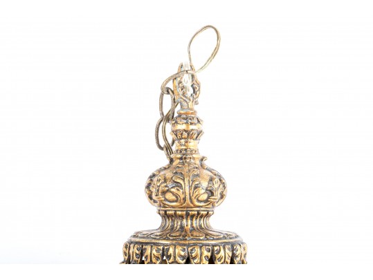 Impressive Gilt Metal Pendant Lantern