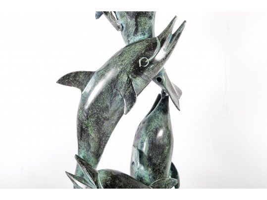 Brass Dolphin Sculpture