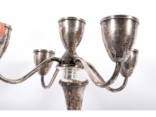 Elegant Weighted Sterling Silver Candelabras