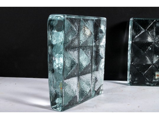 1970's Blenko Glass Bookends 