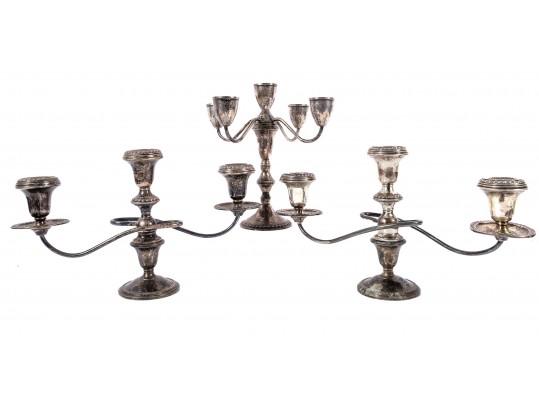 Elegant Weighted Sterling Silver Candelabras