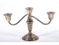 Garniture Trio Of Weighted Sterling Candelabras