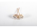 14k Yellow Gold CZ Stud Earrings