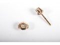 14k Yellow Gold Diamond Stud Earrings