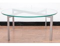Mid Century Glass-Top Coffee Table