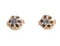14k Yellow Gold Diamond Stud Earrings