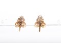 14k Yellow Gold Diamond Stud Earrings