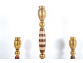 Beautiful Brass Candlestick Garniture Trio