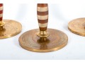 Beautiful Brass Candlestick Garniture Trio