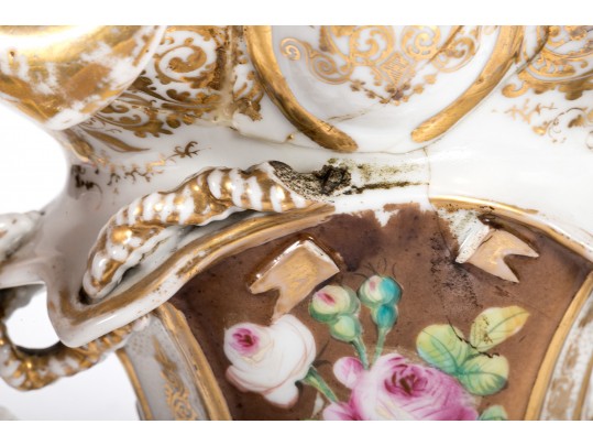 Ornate French Empire Porcelain Vases