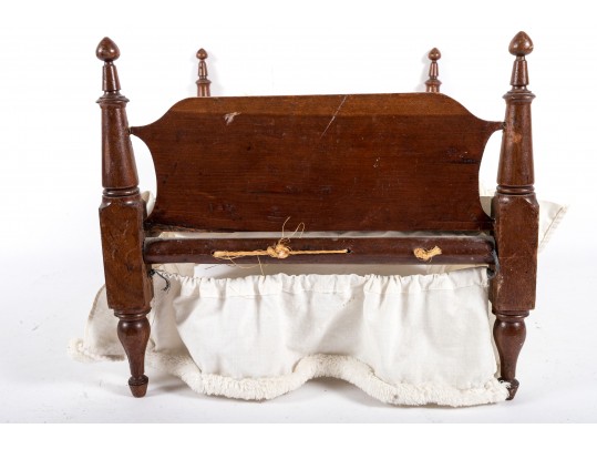 Adorable Eastlake-Style Rope Doll Bed