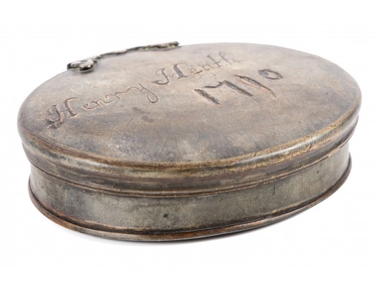 Antique Pressed Horn Trinket/Jewelry Box 