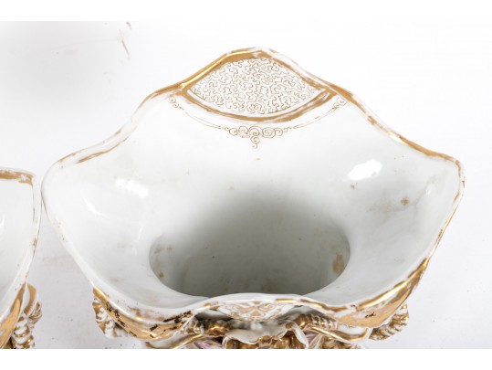 Ornate French Empire Porcelain Vases