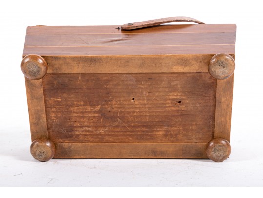 English Circa 1840 Inlaid Wood Sewing Box