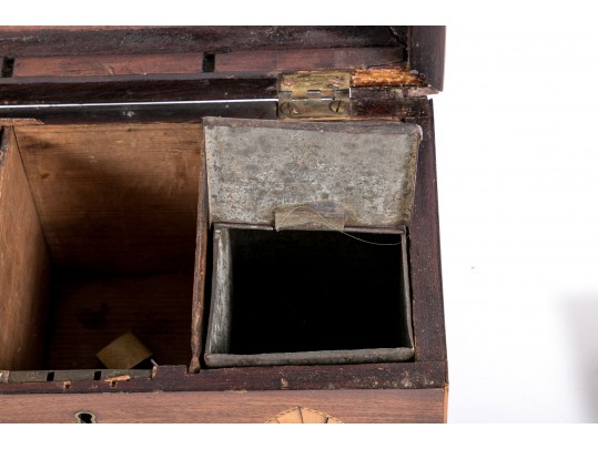 Two Antique Wood Tea Caddies (One For Repair)