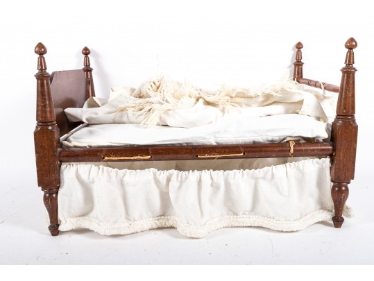 Adorable Eastlake-Style Rope Doll Bed