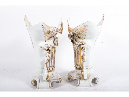 Ornate French Empire Porcelain Vases