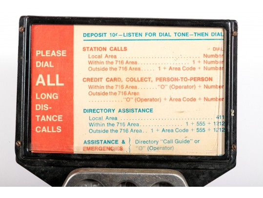 Automatic Electric Co. Vintage Wall-Mounting Pay Phone