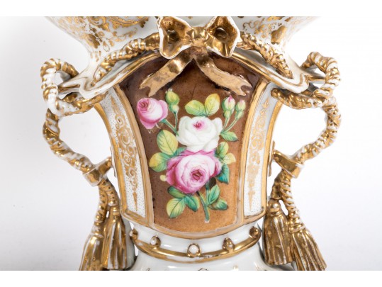 Ornate French Empire Porcelain Vases