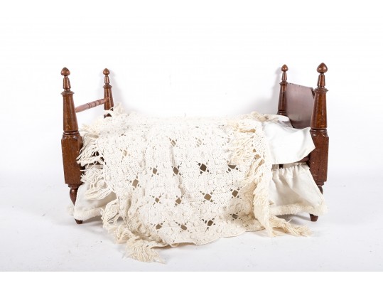 Adorable Eastlake-Style Rope Doll Bed