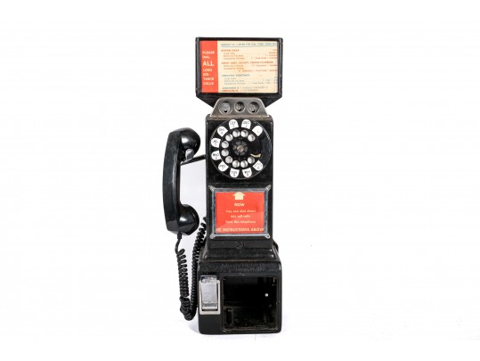 Automatic Electric Co. Vintage Wall-Mounting Pay Phone